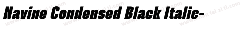 Navine Condensed Black Italic字体转换